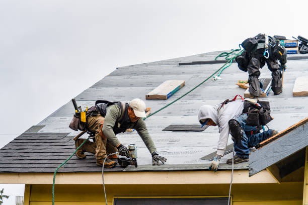 Professional Gutter Installation technician working in Strasburg, OH